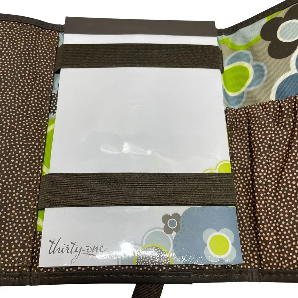 Thirty-One Fold &*‎ Go Organizer NEW Green Teal Floral